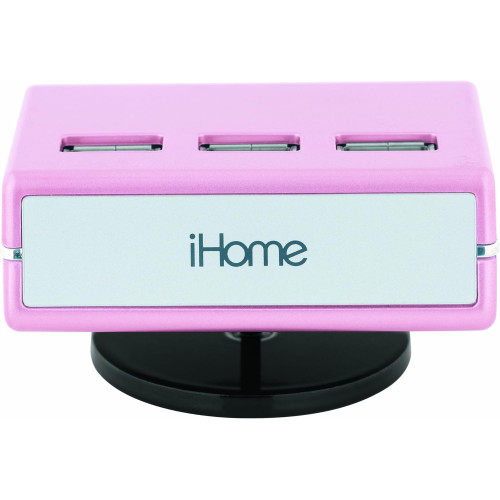 iHome IH-U512SP 7-Port USB 2.0 Pink Hub