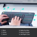 Logitech - K400 Plus TKL Wireless Membrane Keyboard for PC/TV/Laptop/Tablet with Built-in Touchpad