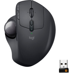 Logitech - MX ERGO Plus Wireless Trackball Mouse with Ergonomic design - Graphite