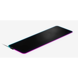SteelSeries - QcK Prism Cloth Gaming Mouse Pad with 2-Zone RGB Illumination XL - Black
