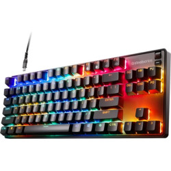 SteelSeries - Apex 9 TKL Wired OptiPoint Adjustable Actuation Switch Gaming Keyboard with RGB Lighting - Black
