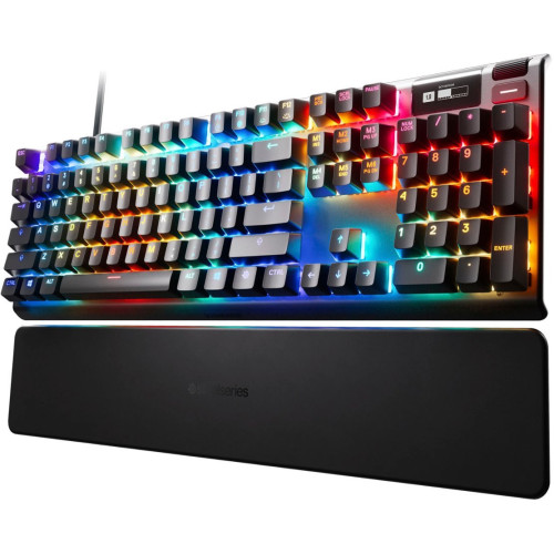 SteelSeries - Apex Pro Full Size Wired Mechanical OmniPoint Adjustable Actuation Switch Gaming Keyboard with RGB Backlighting