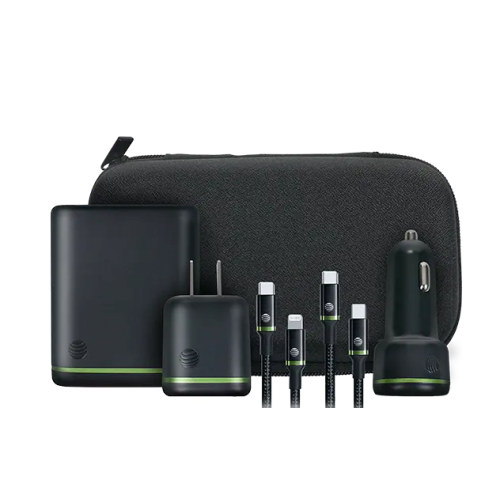 AT&T Power Essentials Kit with 20W TC, 20W VPC, C to C cable, C to lightning cable and 10K Power Bank