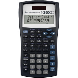 Texas Instruments TI-30XIIS Scientific Calculator, Black with Blue Accents